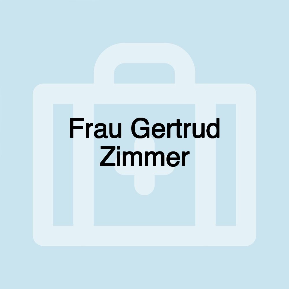 Frau Gertrud Zimmer