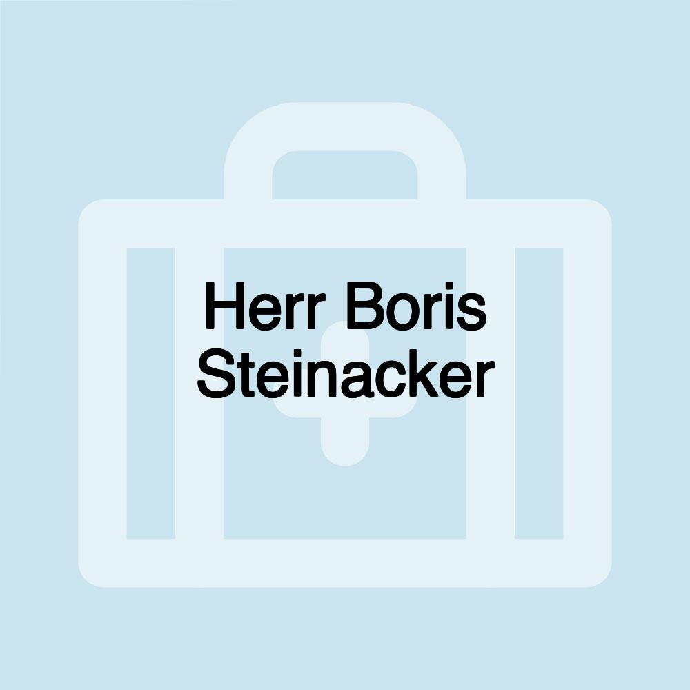 Herr Boris Steinacker