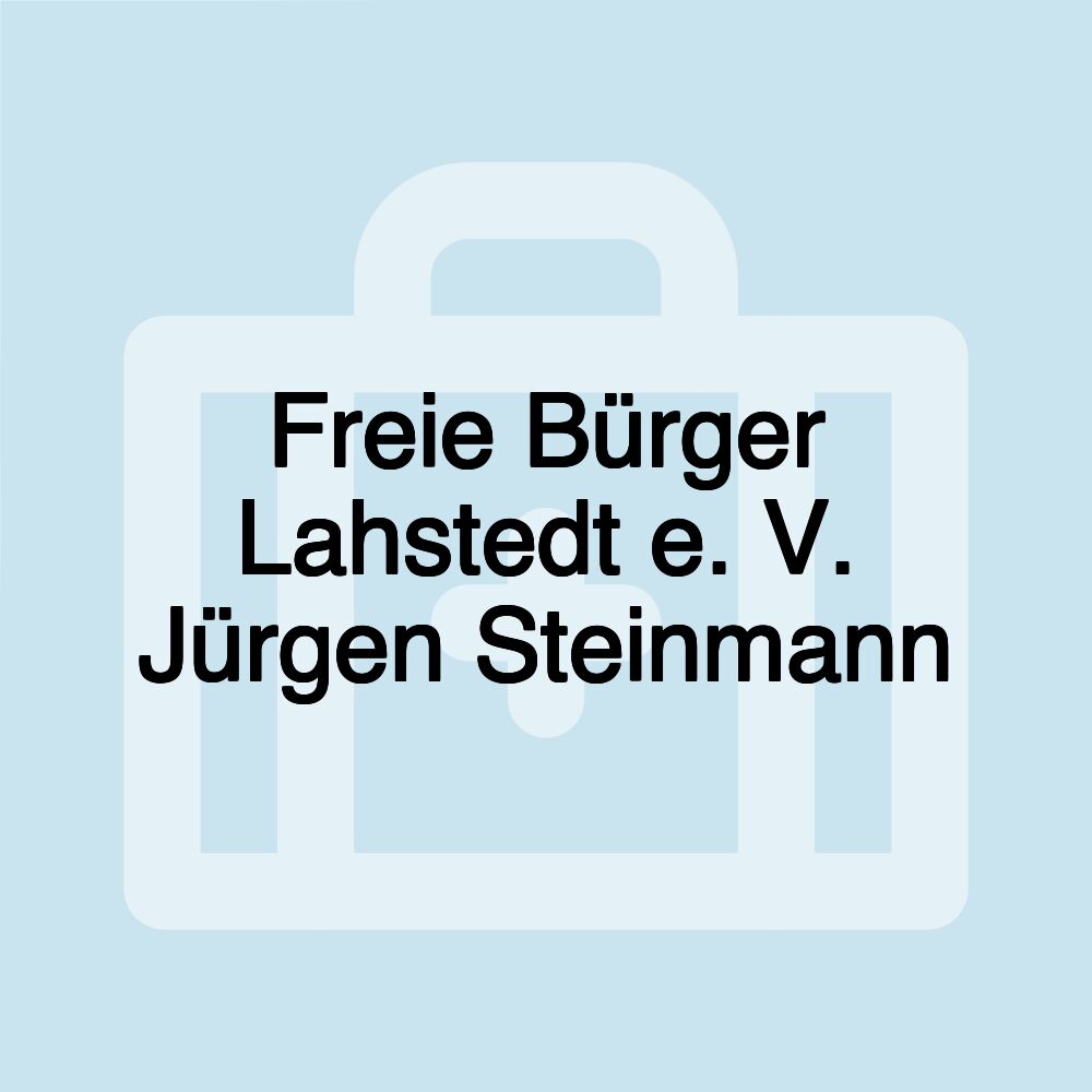 Freie Bürger Lahstedt e. V. Jürgen Steinmann