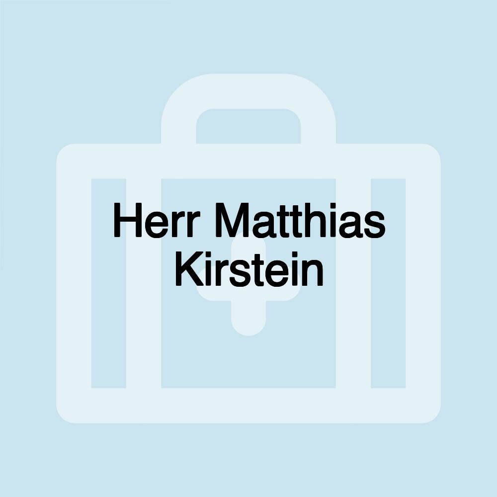 Herr Matthias Kirstein