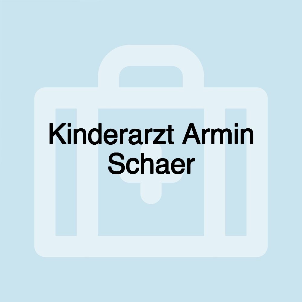 Kinderarzt Armin Schaer