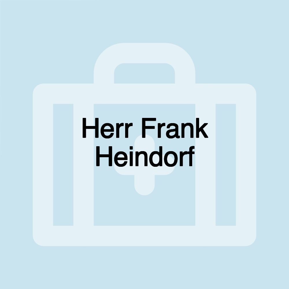 Herr Frank Heindorf