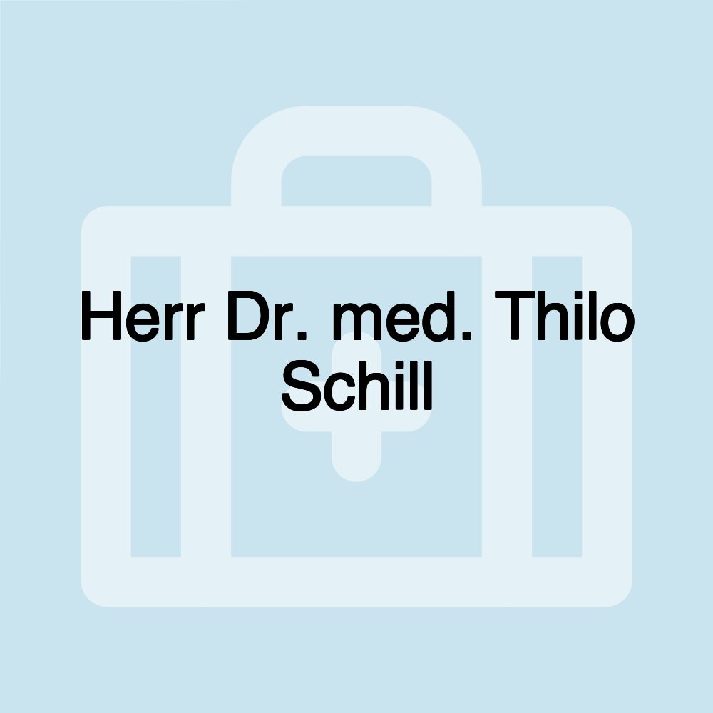 Herr Dr. med. Thilo Schill