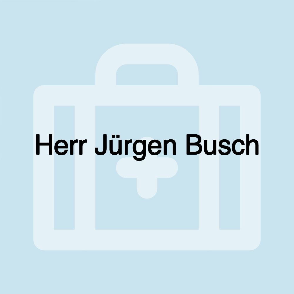 Herr Jürgen Busch