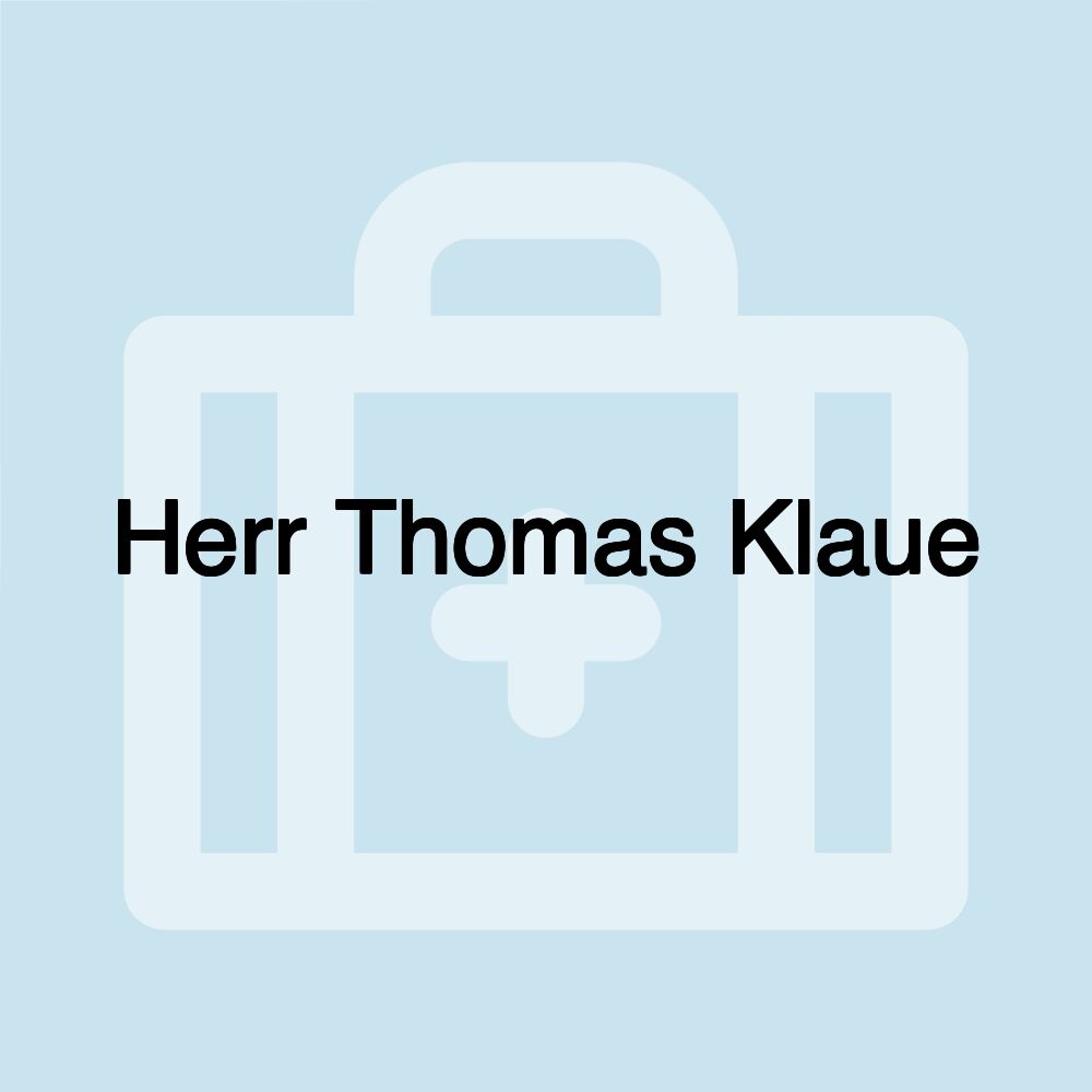 Herr Thomas Klaue