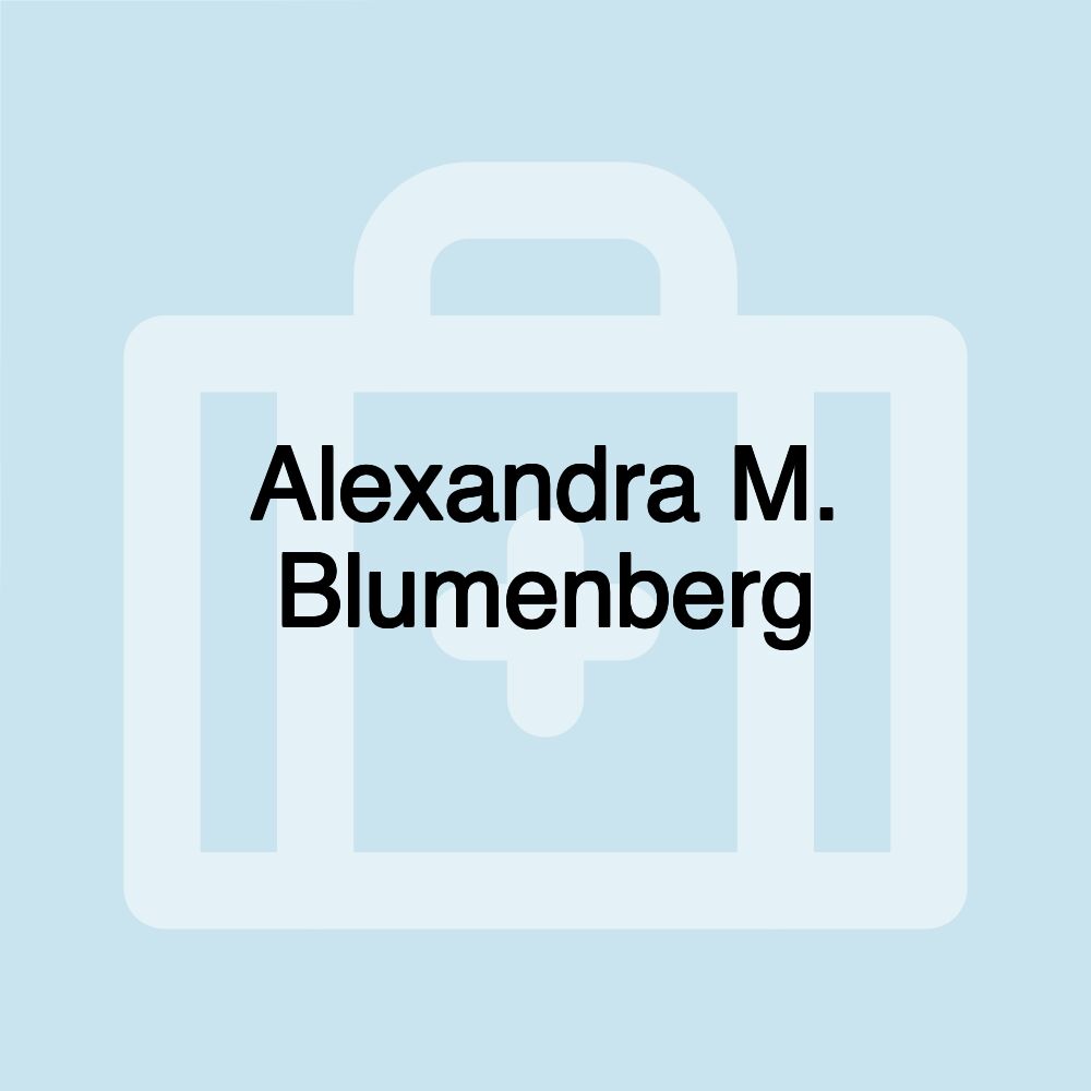 Alexandra M. Blumenberg