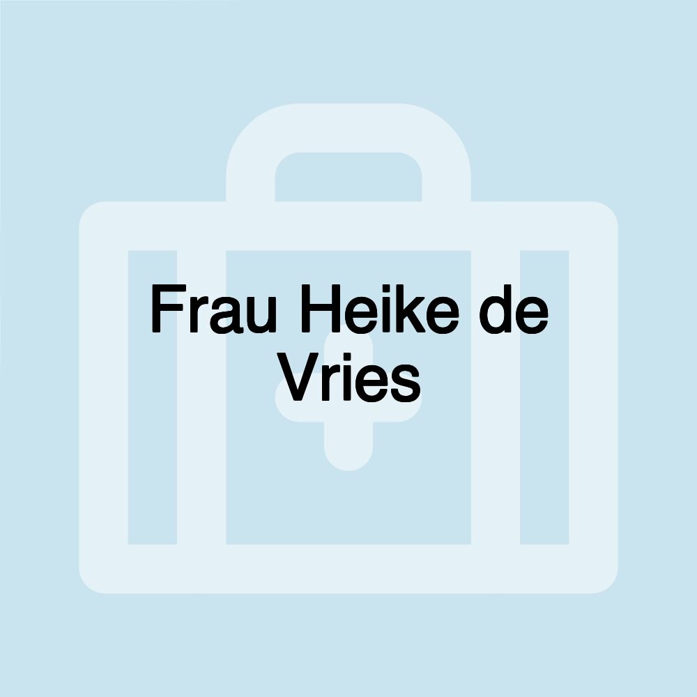 Frau Heike de Vries