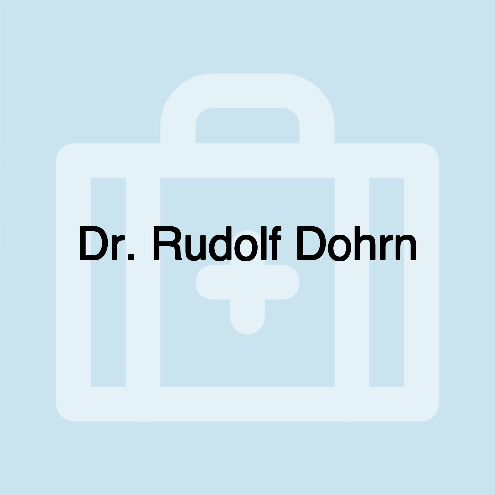 Dr. Rudolf Dohrn