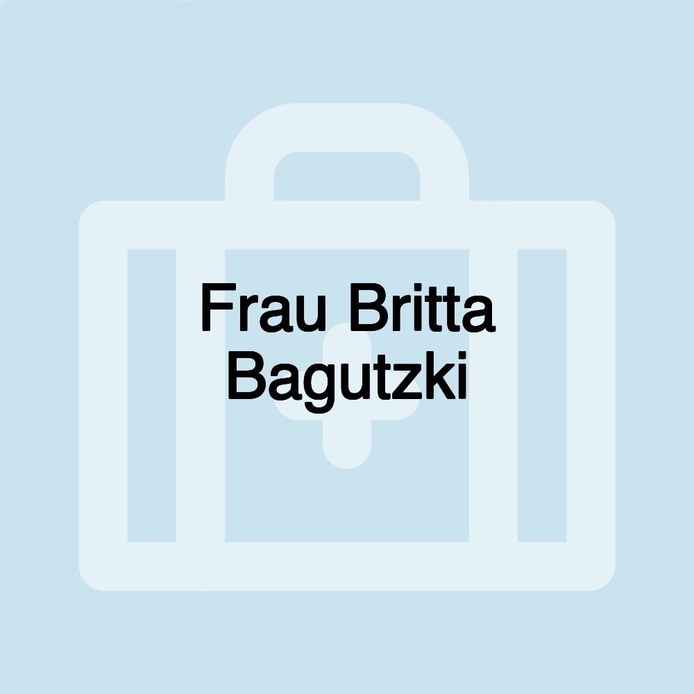 Frau Britta Bagutzki