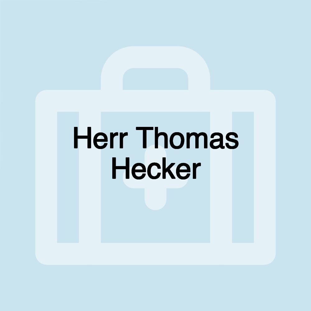 Herr Thomas Hecker