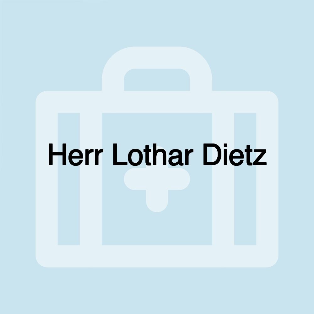 Herr Lothar Dietz