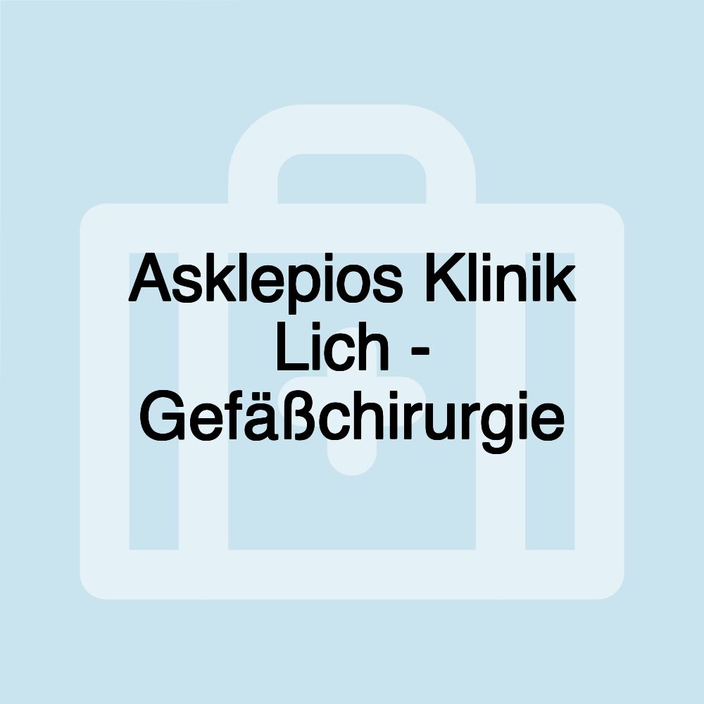 Asklepios Klinik Lich - Gefäßchirurgie