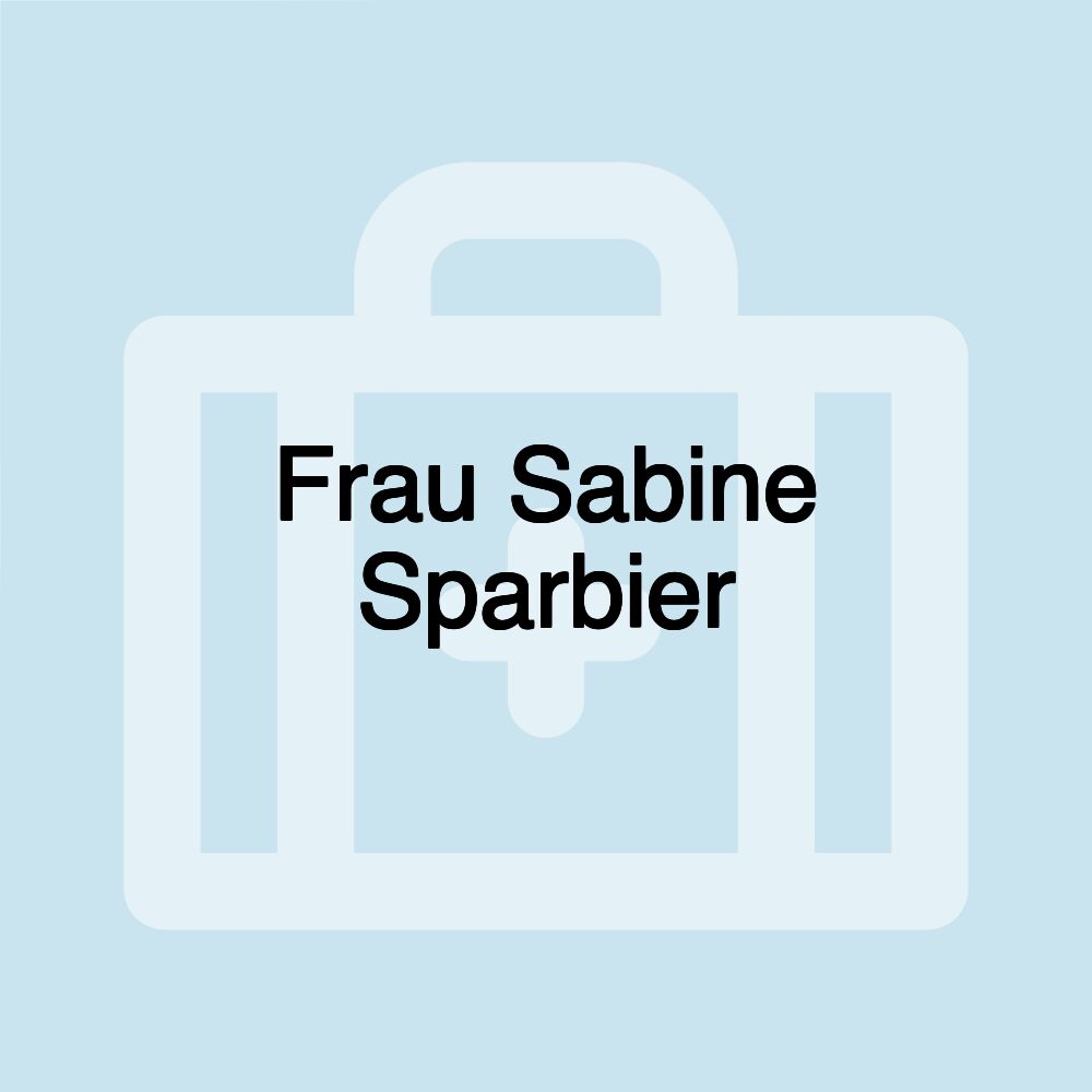 Frau Sabine Sparbier