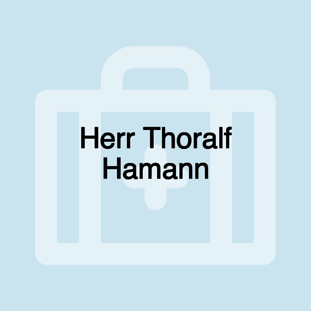 Herr Thoralf Hamann