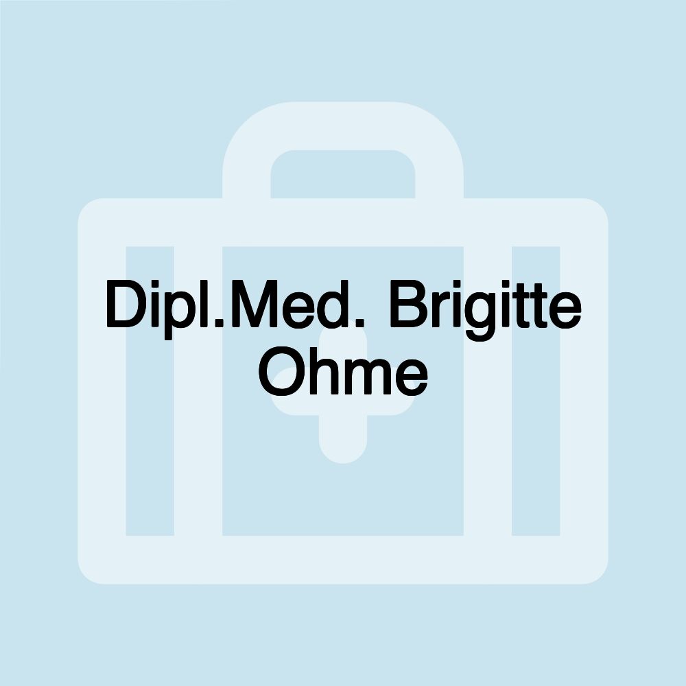 Dipl.Med. Brigitte Ohme