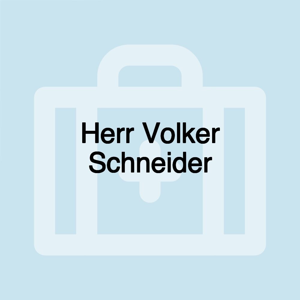 Herr Volker Schneider