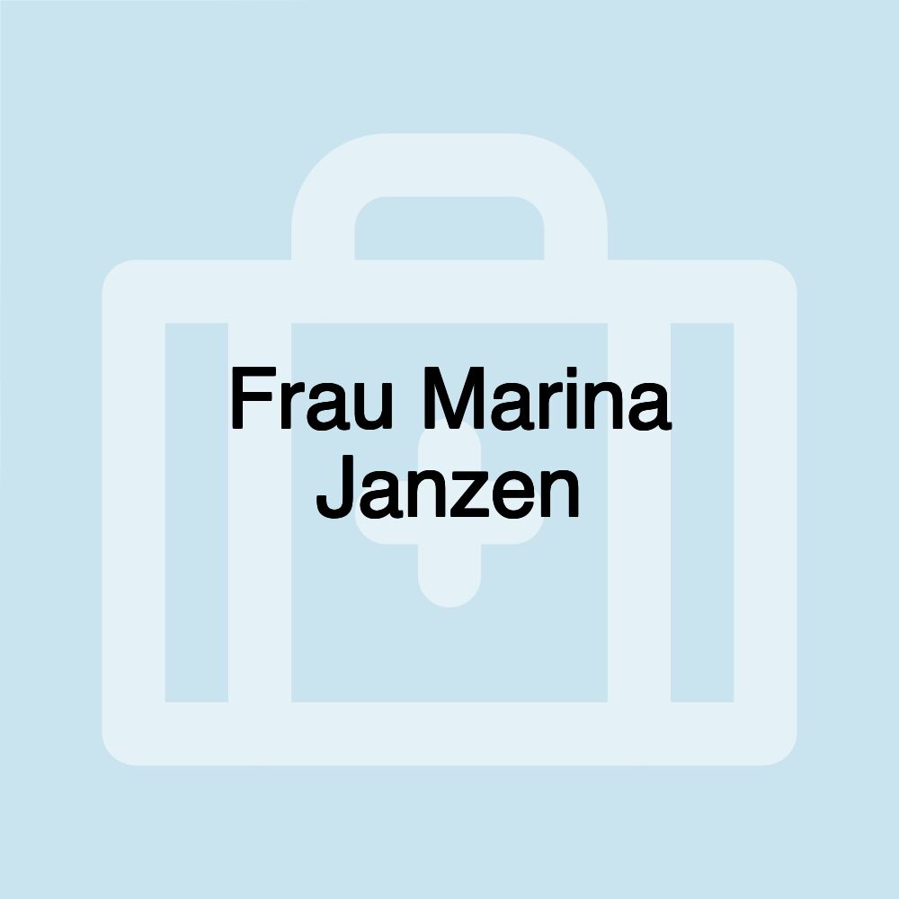 Frau Marina Janzen