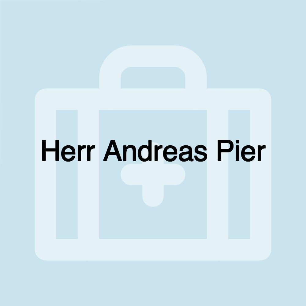 Herr Andreas Pier