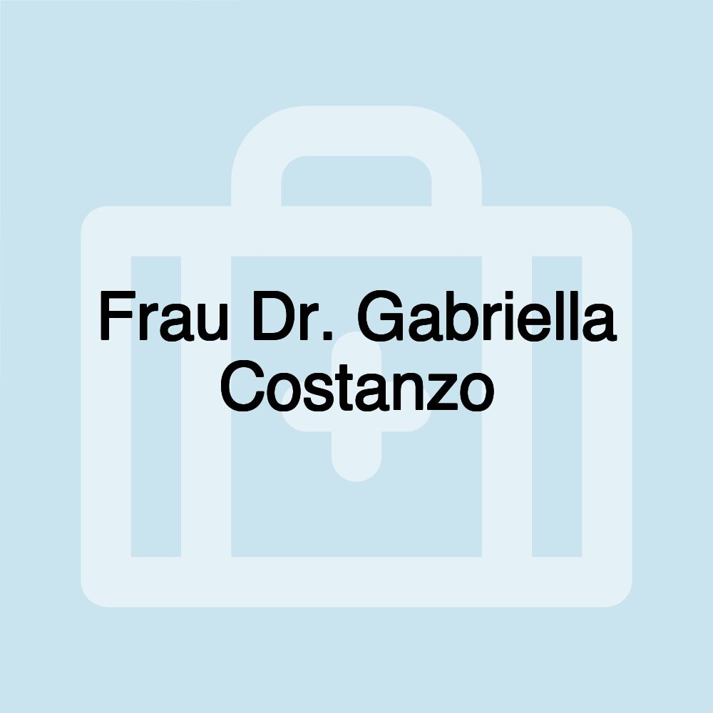 Frau Dr. Gabriella Costanzo