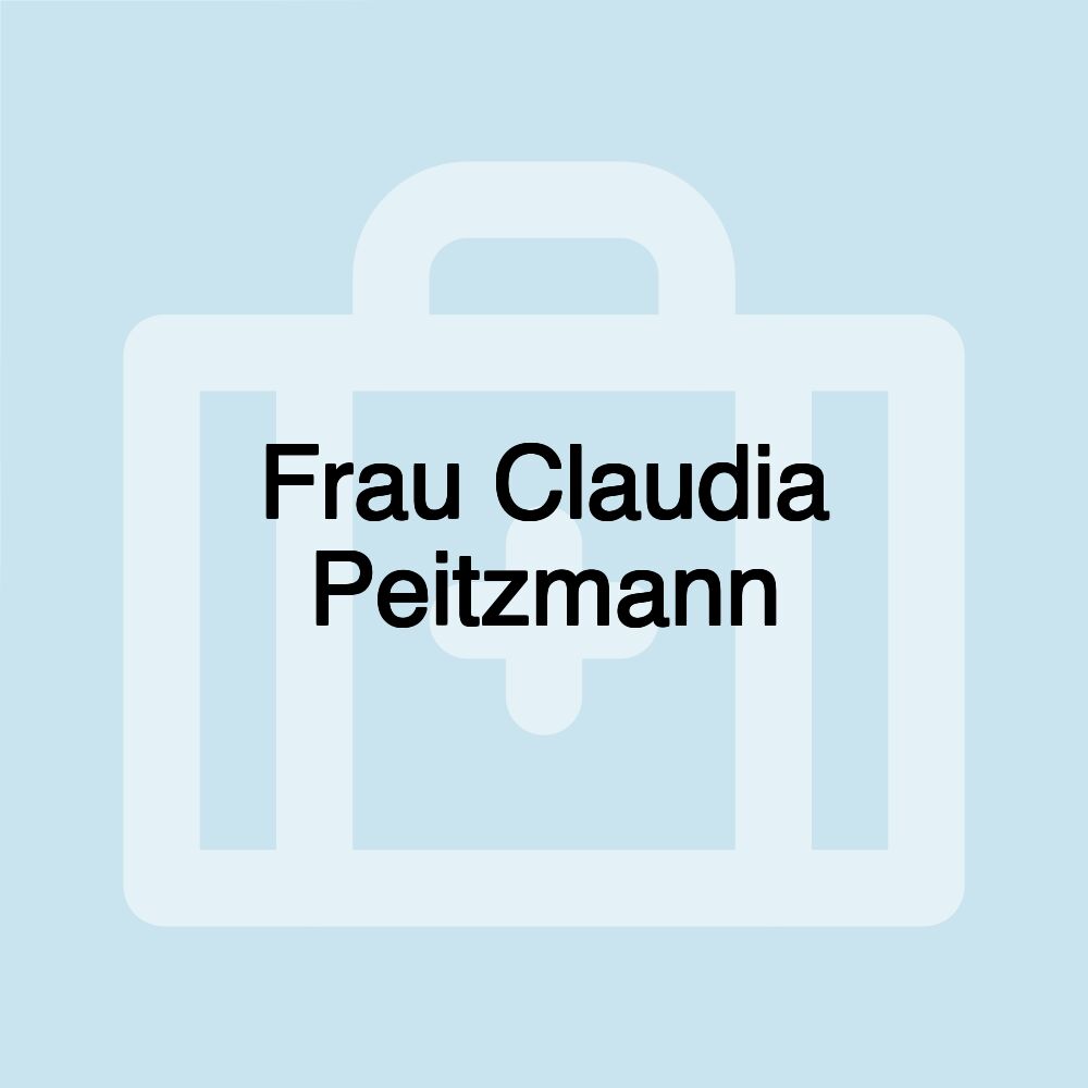 Frau Claudia Peitzmann