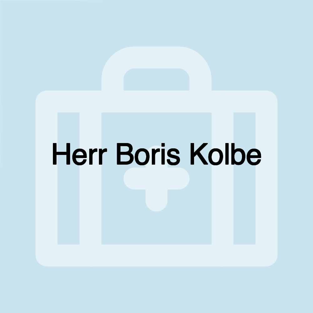 Herr Boris Kolbe