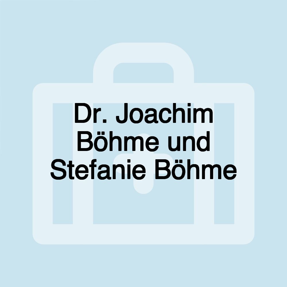 Dr. Joachim Böhme und Stefanie Böhme