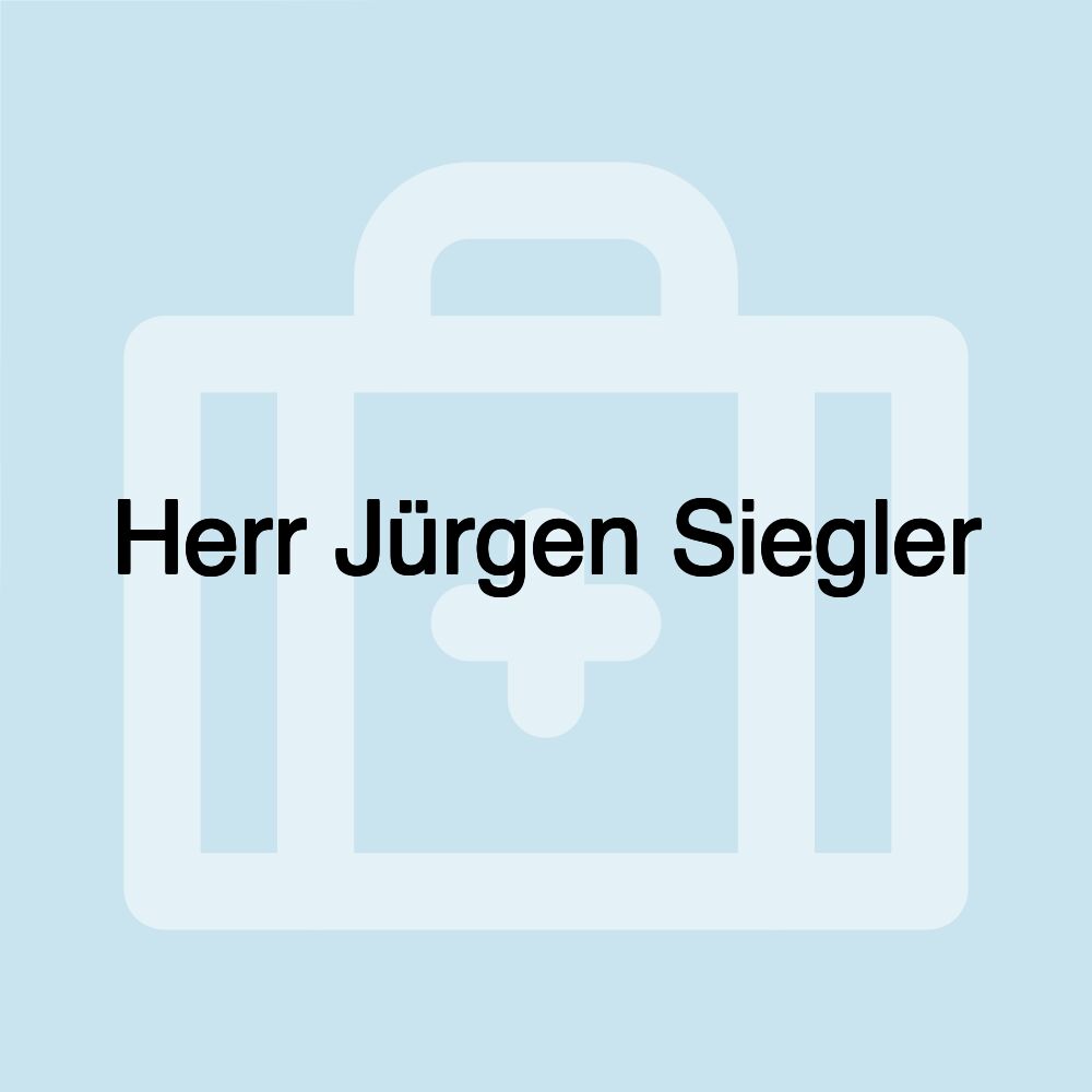 Herr Jürgen Siegler