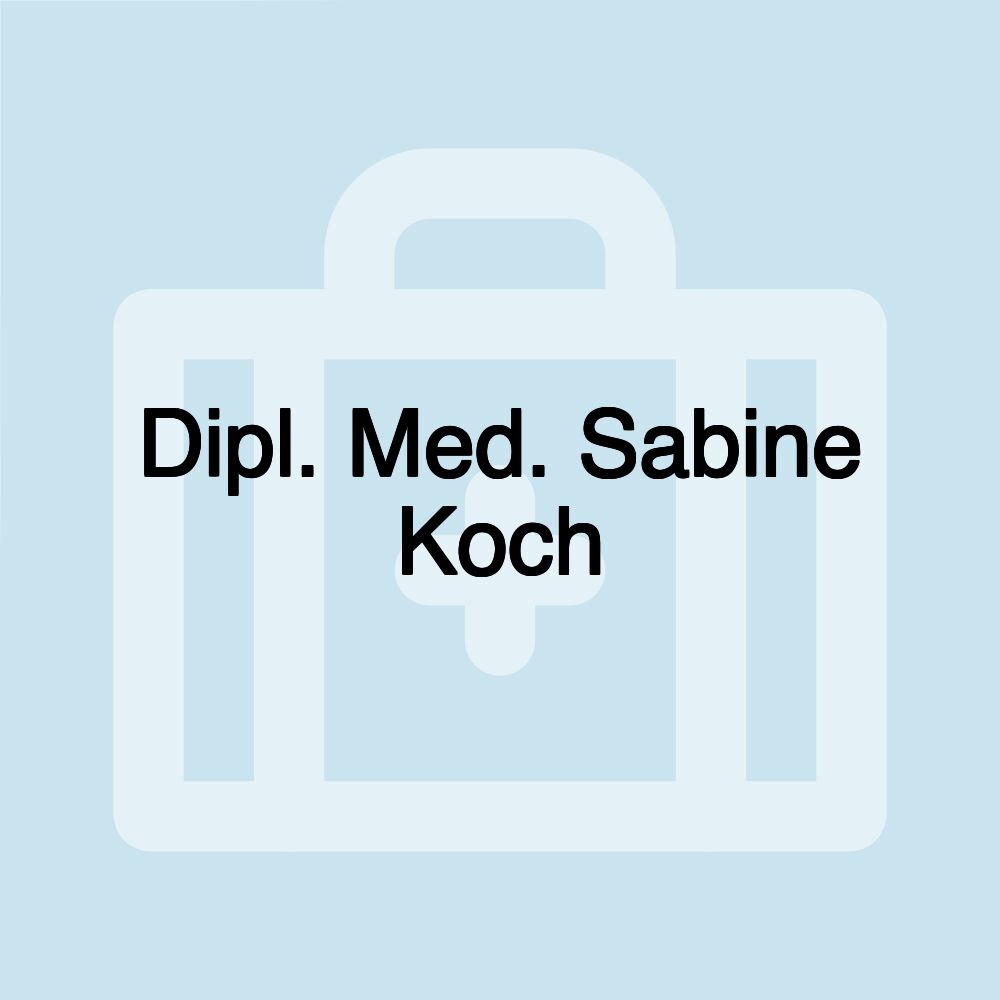 Dipl. Med. Sabine Koch