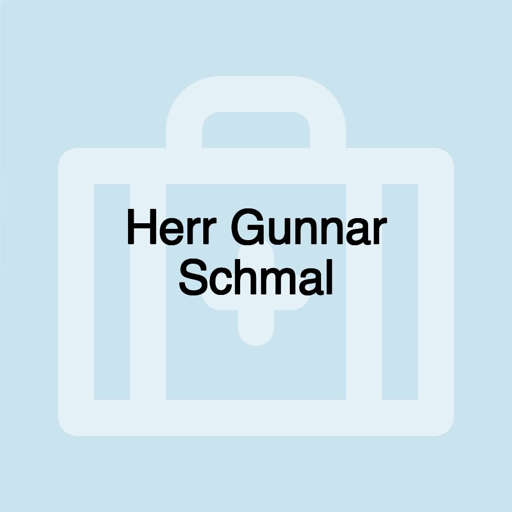 Herr Gunnar Schmal