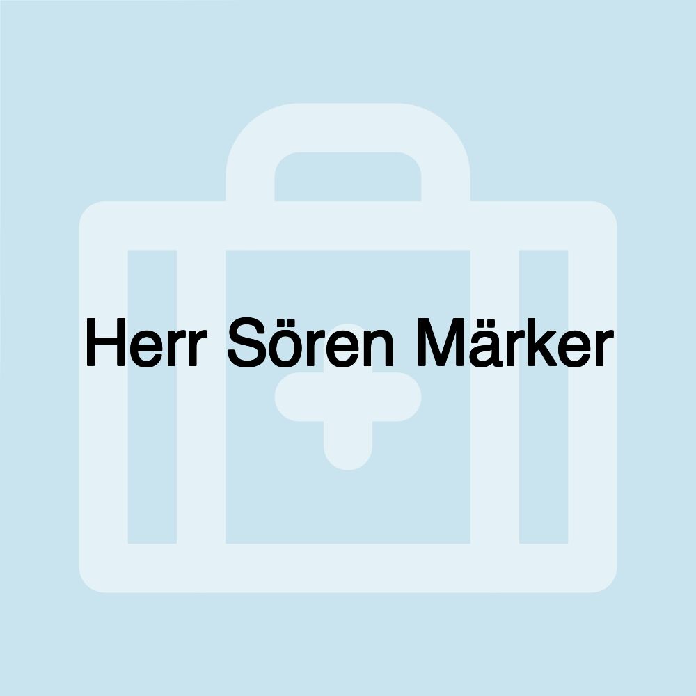 Herr Sören Märker