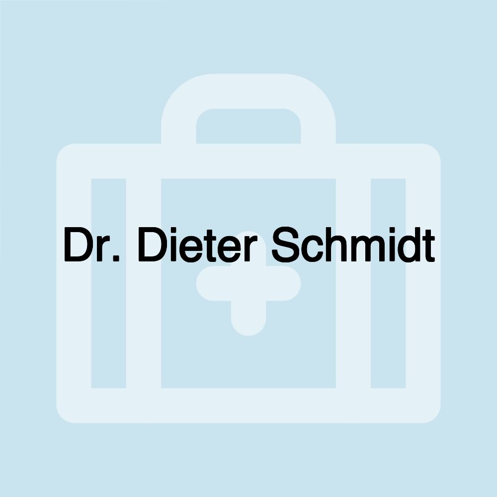 Dr. Dieter Schmidt