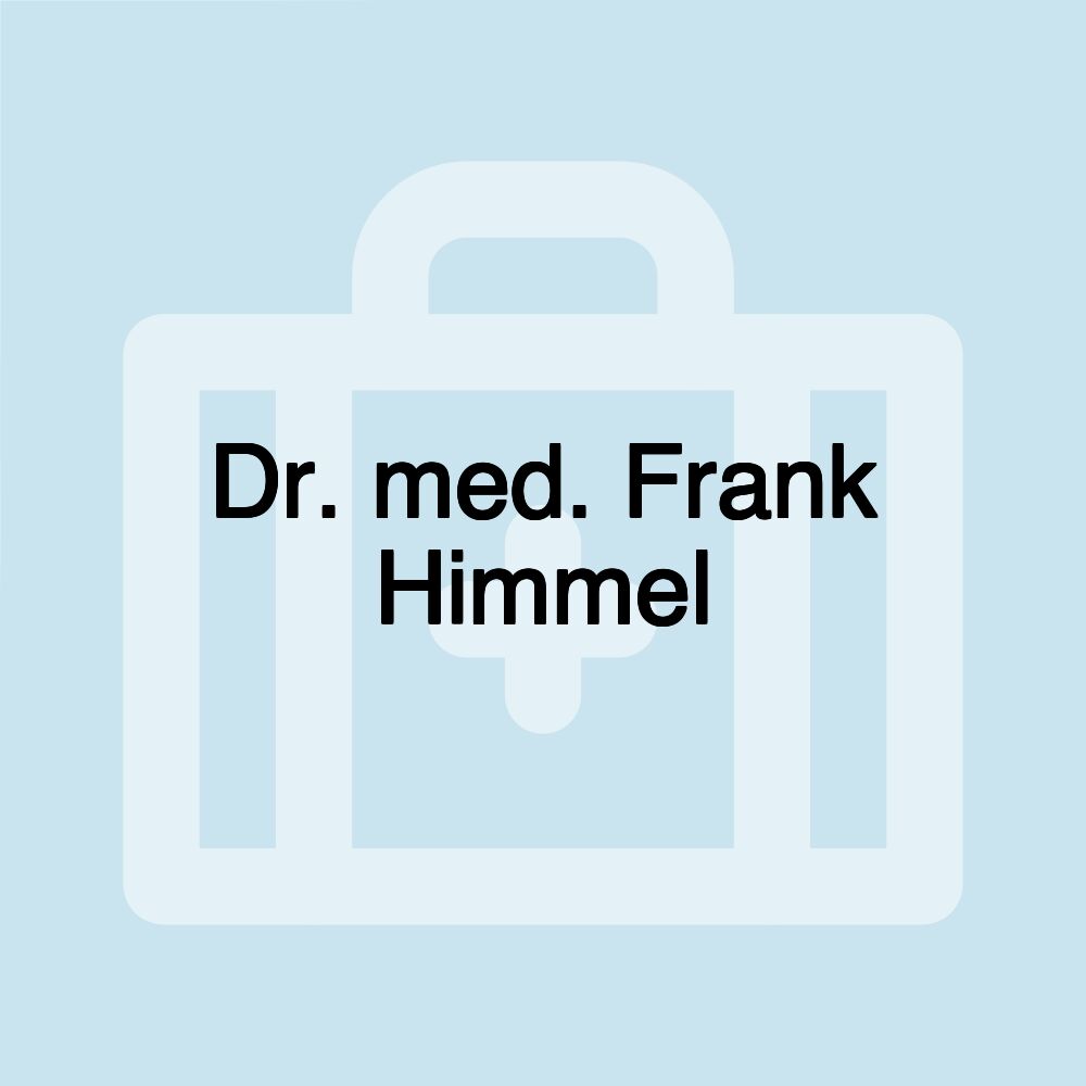 Dr. med. Frank Himmel