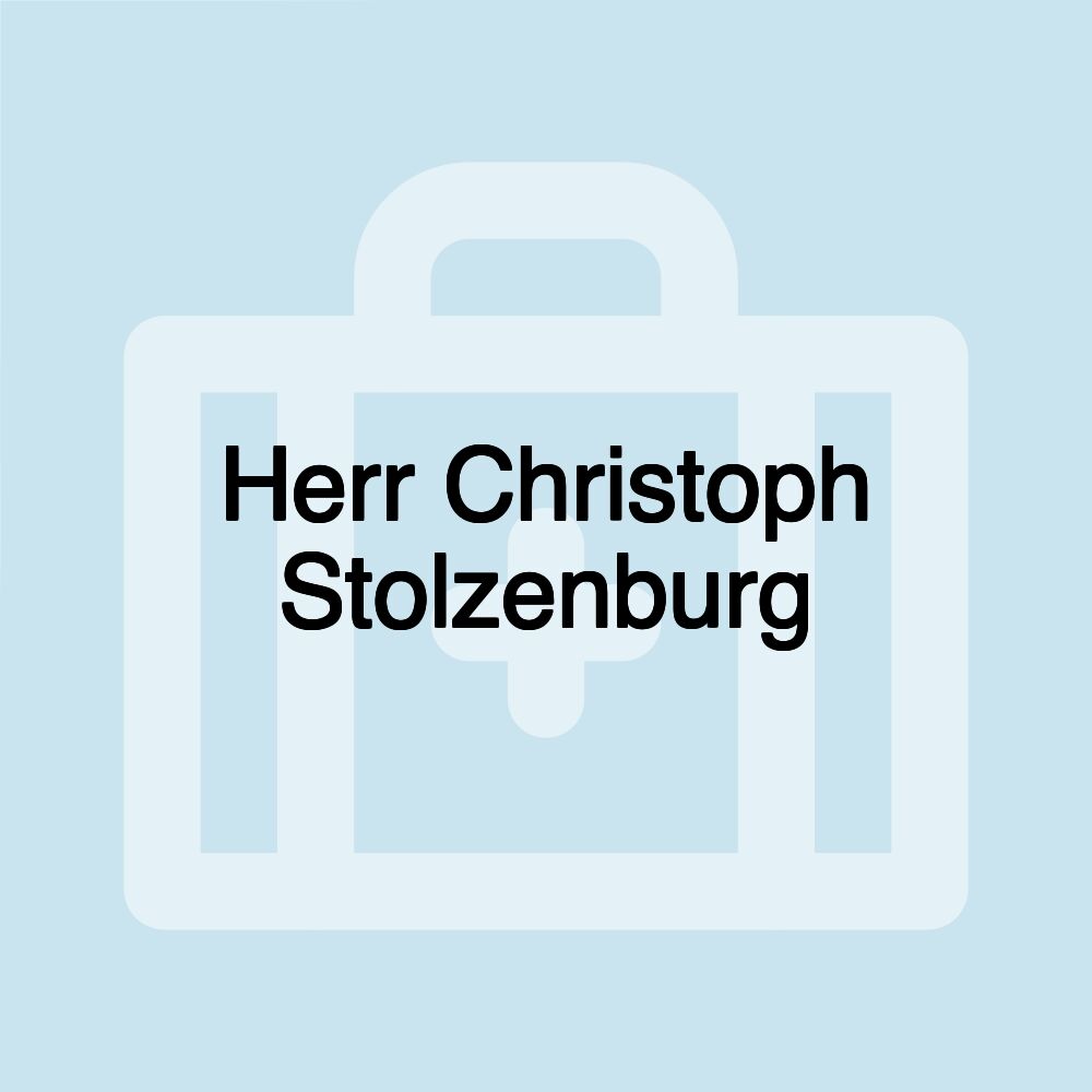 Herr Christoph Stolzenburg