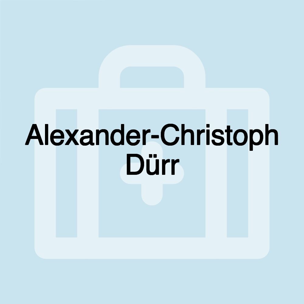 Alexander-Christoph Dürr