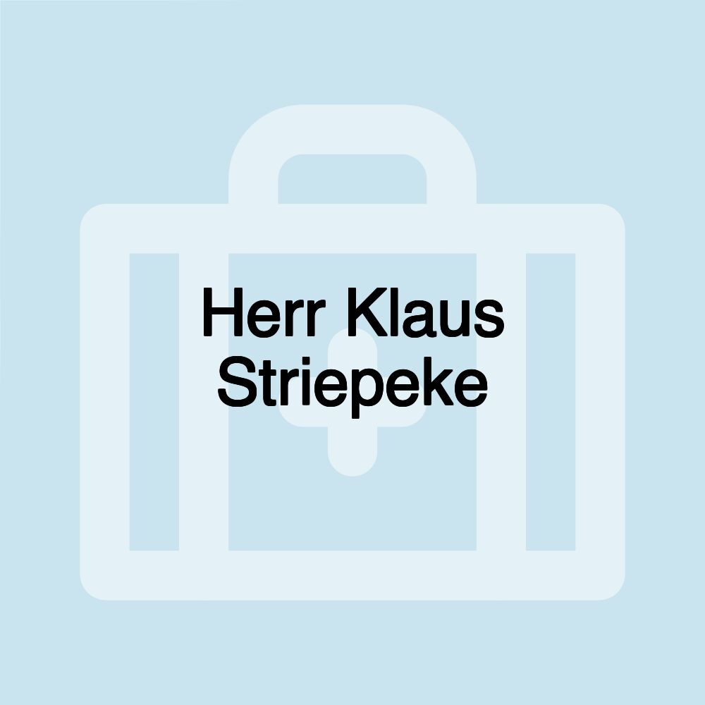 Herr Klaus Striepeke