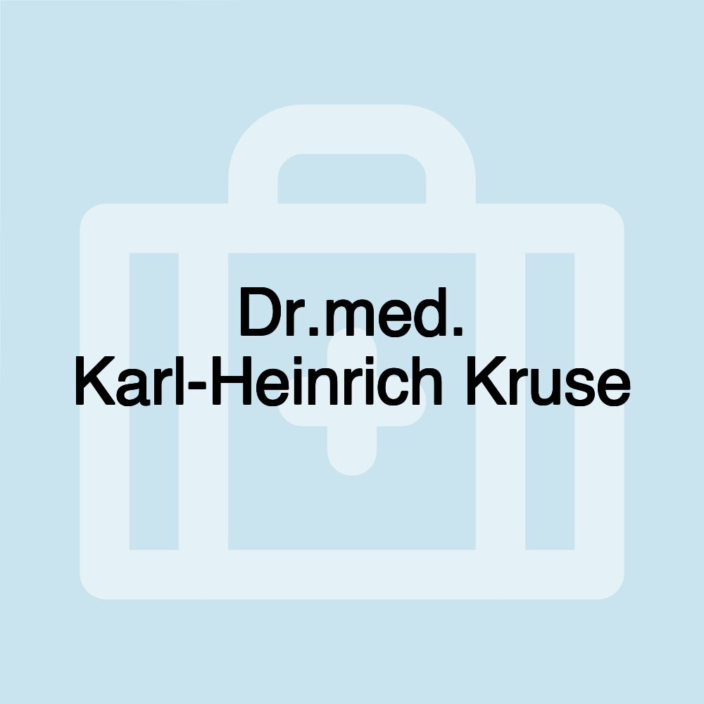 Dr.med. Karl-Heinrich Kruse