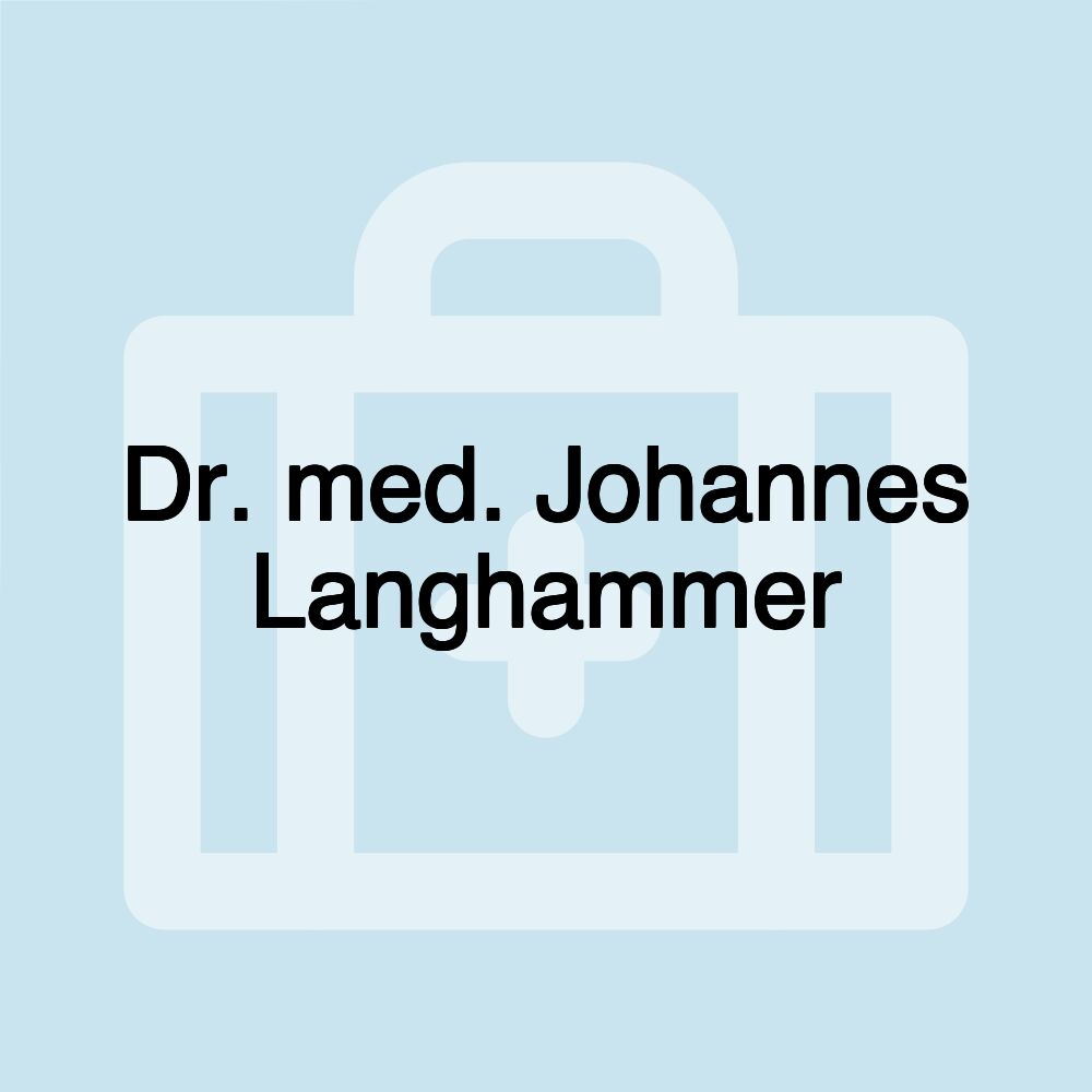 Dr. med. Johannes Langhammer