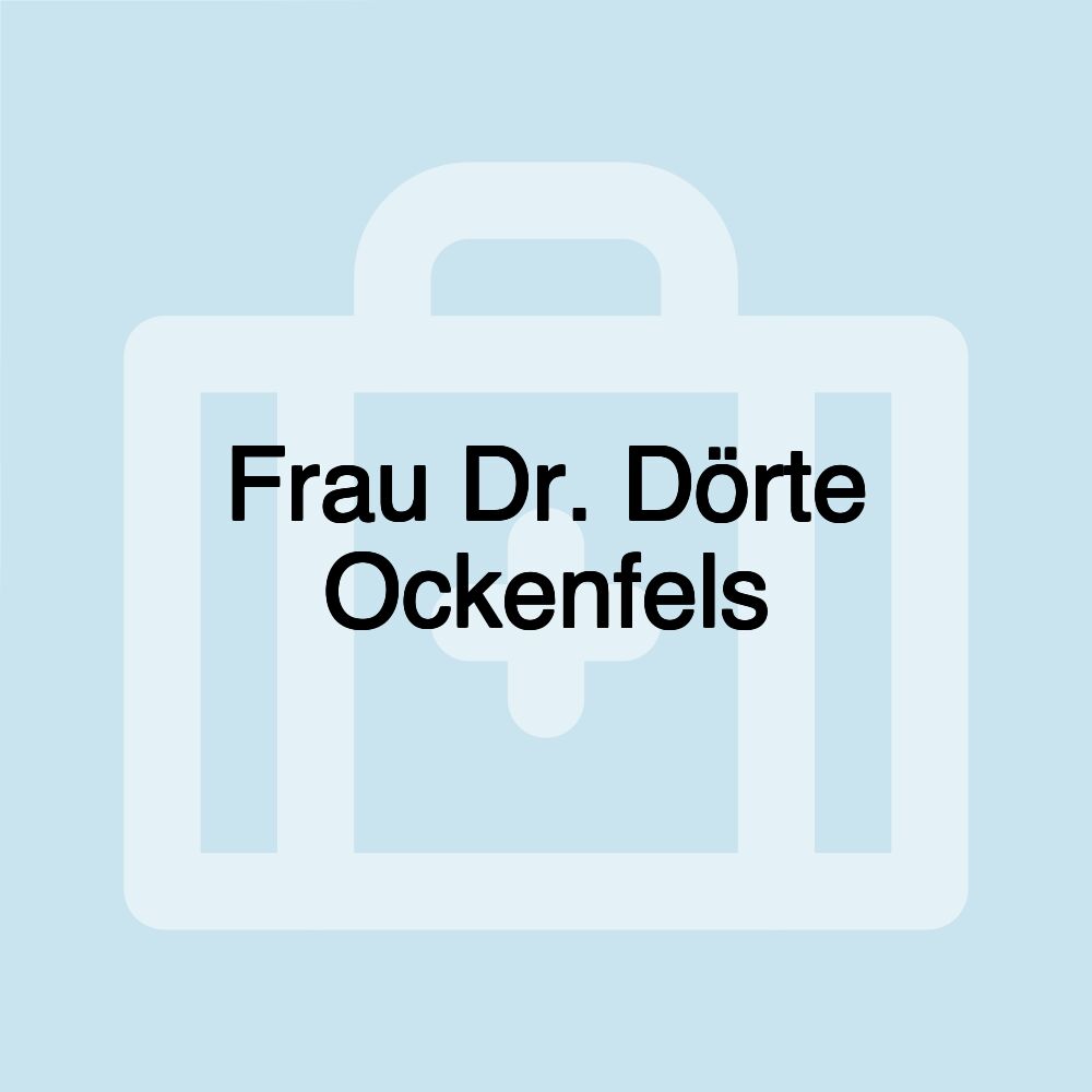 Frau Dr. Dörte Ockenfels