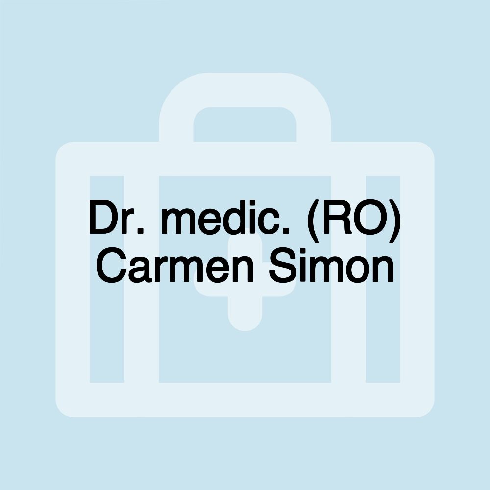 Dr. medic. (RO) Carmen Simon