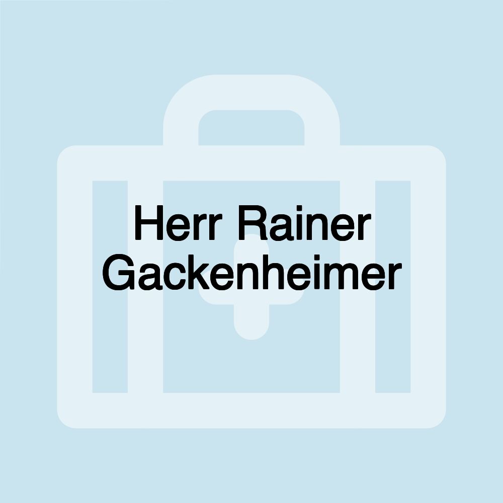 Herr Rainer Gackenheimer