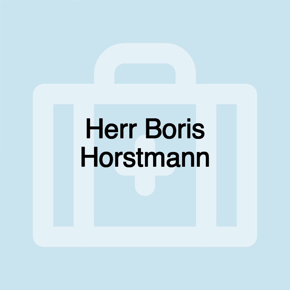 Herr Boris Horstmann