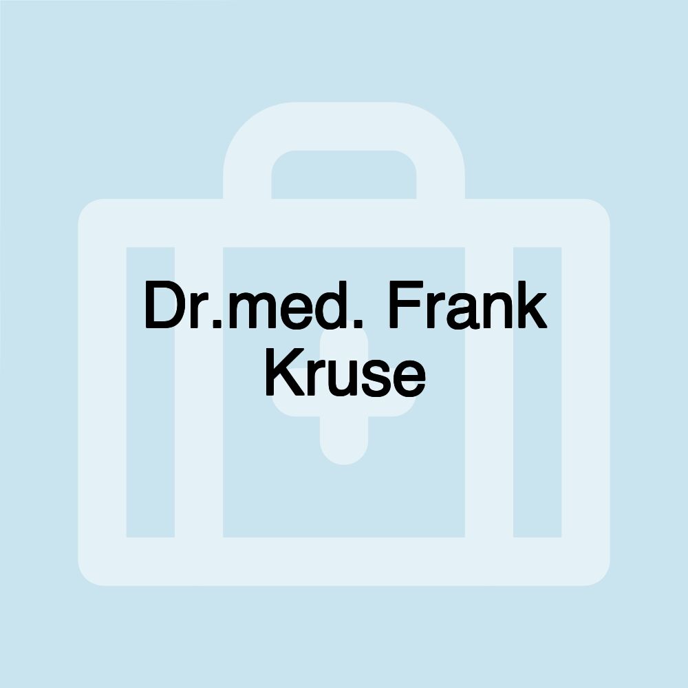 Dr.med. Frank Kruse