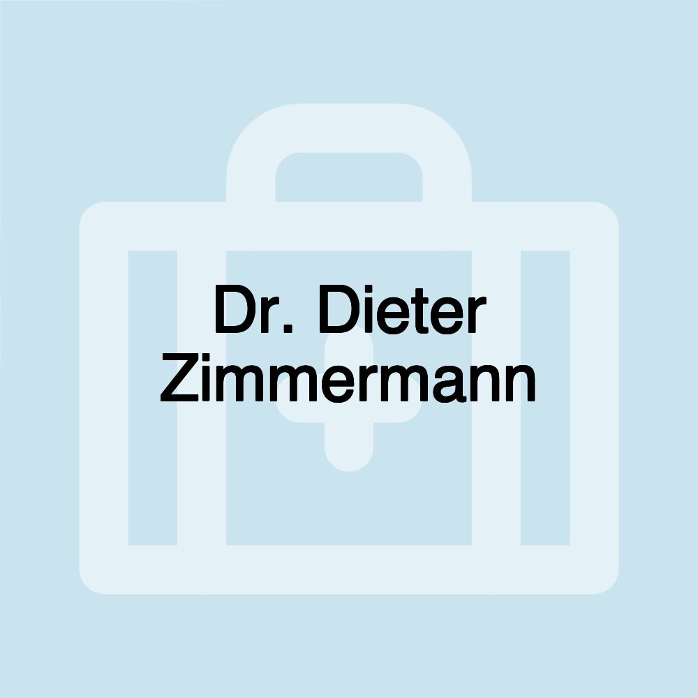 Dr. Dieter Zimmermann