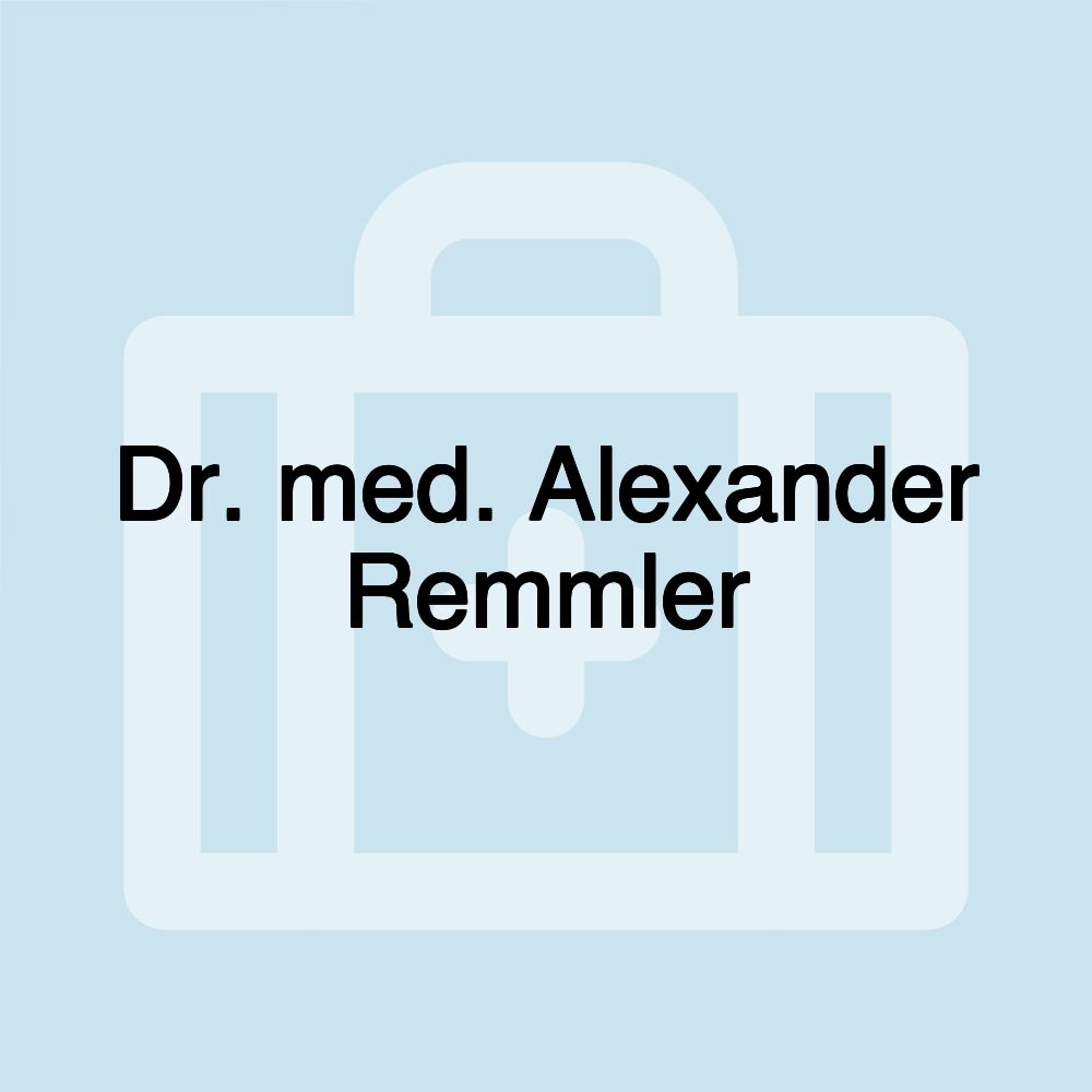 Dr. med. Alexander Remmler