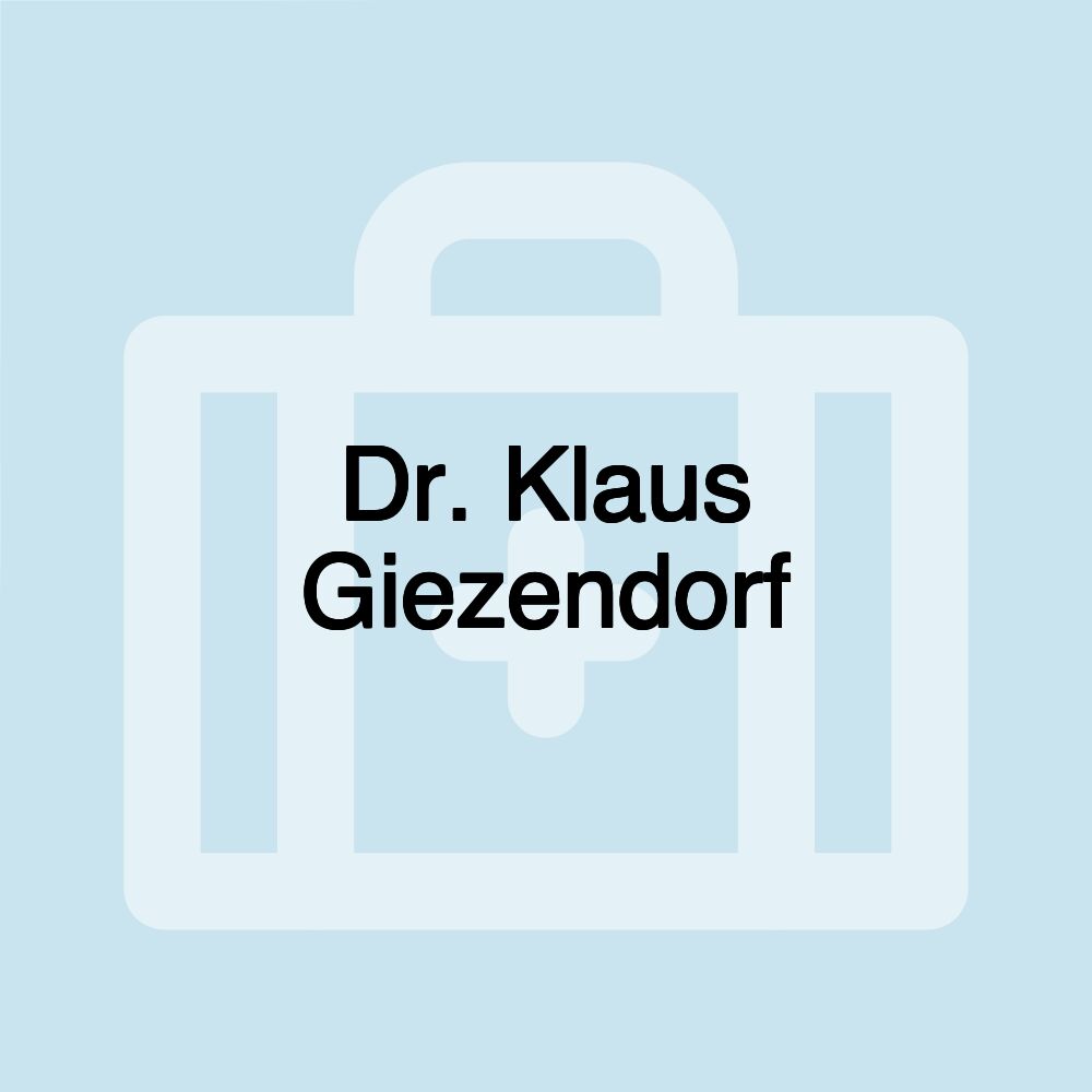 Dr. Klaus Giezendorf