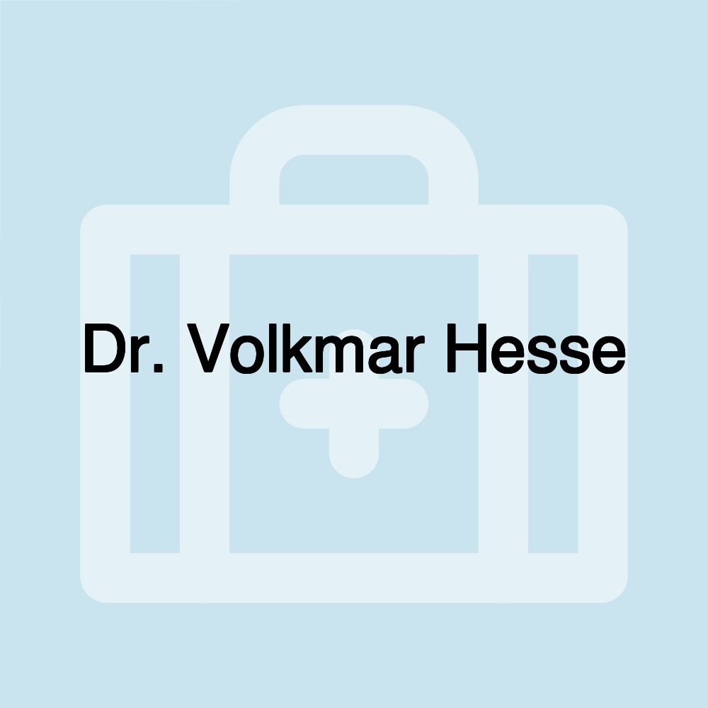 Dr. Volkmar Hesse