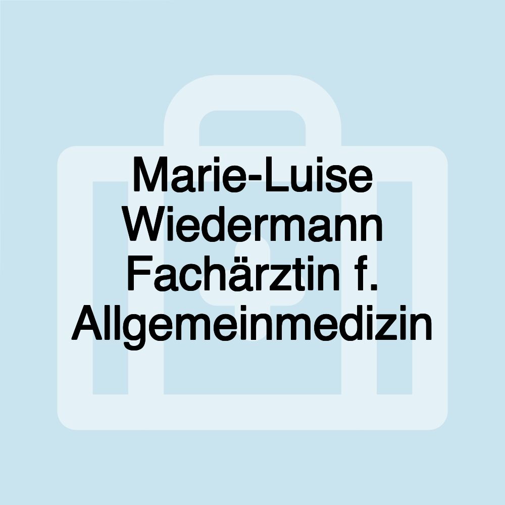 Marie-Luise Wiedermann Fachärztin f. Allgemeinmedizin