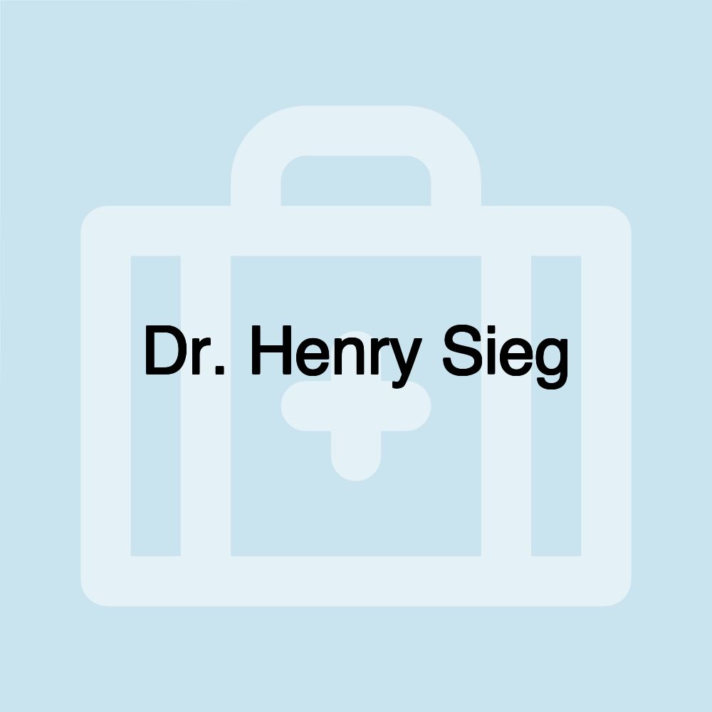 Dr. Henry Sieg