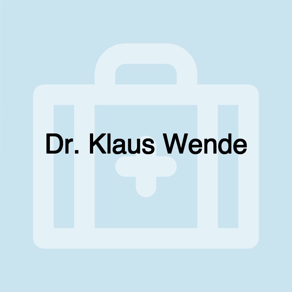 Dr. Klaus Wende