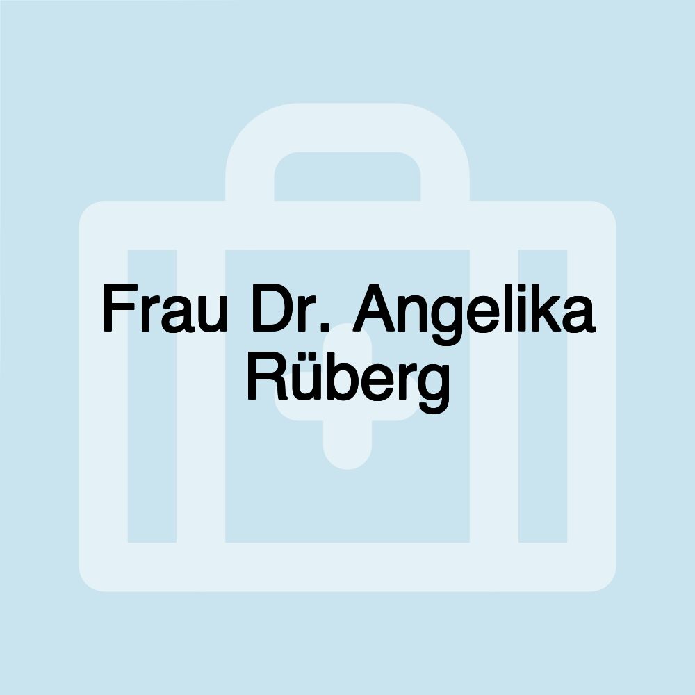 Frau Dr. Angelika Rüberg